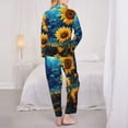 thumbnail image 3 of Bingfone Womens Pajama Sets Vintage Starry Sky Sunflower Print,Long Sleeve Loungewear Pajamas Set-XX-Large, 3 of 8