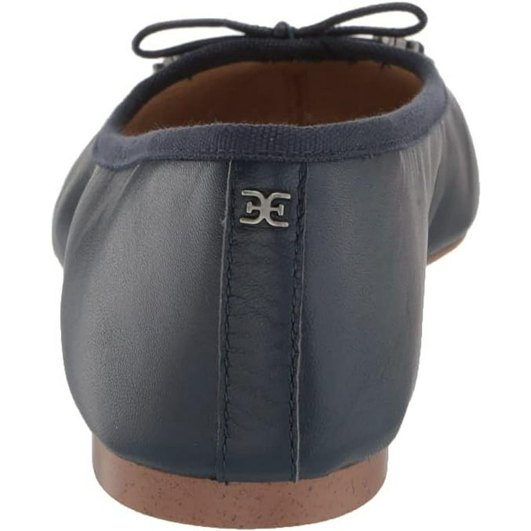 Sam Edelman Felicia Hudson Navy Luxe Slip On Rounded Toe Flexible