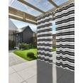 thumbnail image 3 of nqOlkjepod Outdoor Curtains for Patio Waterproof, Boho Black Stripe Outdoor Privacy Panels Grommet, Abstract Geometric White Minimalist Blackout Outside Curtains for Porch/Cabana 54"x95", 1 Panel, 3 of 8