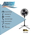 thumbnail image 4 of Seasons Comfort 18 Inch Oscillating Pedestal Fan, 3 Speeds, Adj Height - FPD18B, 4 of 10
