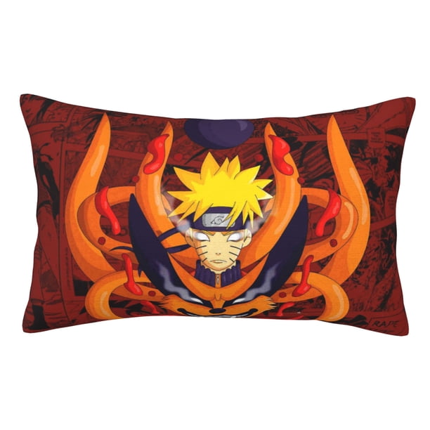 Anime Naruto Shippuden Uzumaki Naruto 15 Funda de almohada con bonito personaje de Dibujos animados para decorar la sala de estar, el sofá y el dormitorio, 35 x 50 cm