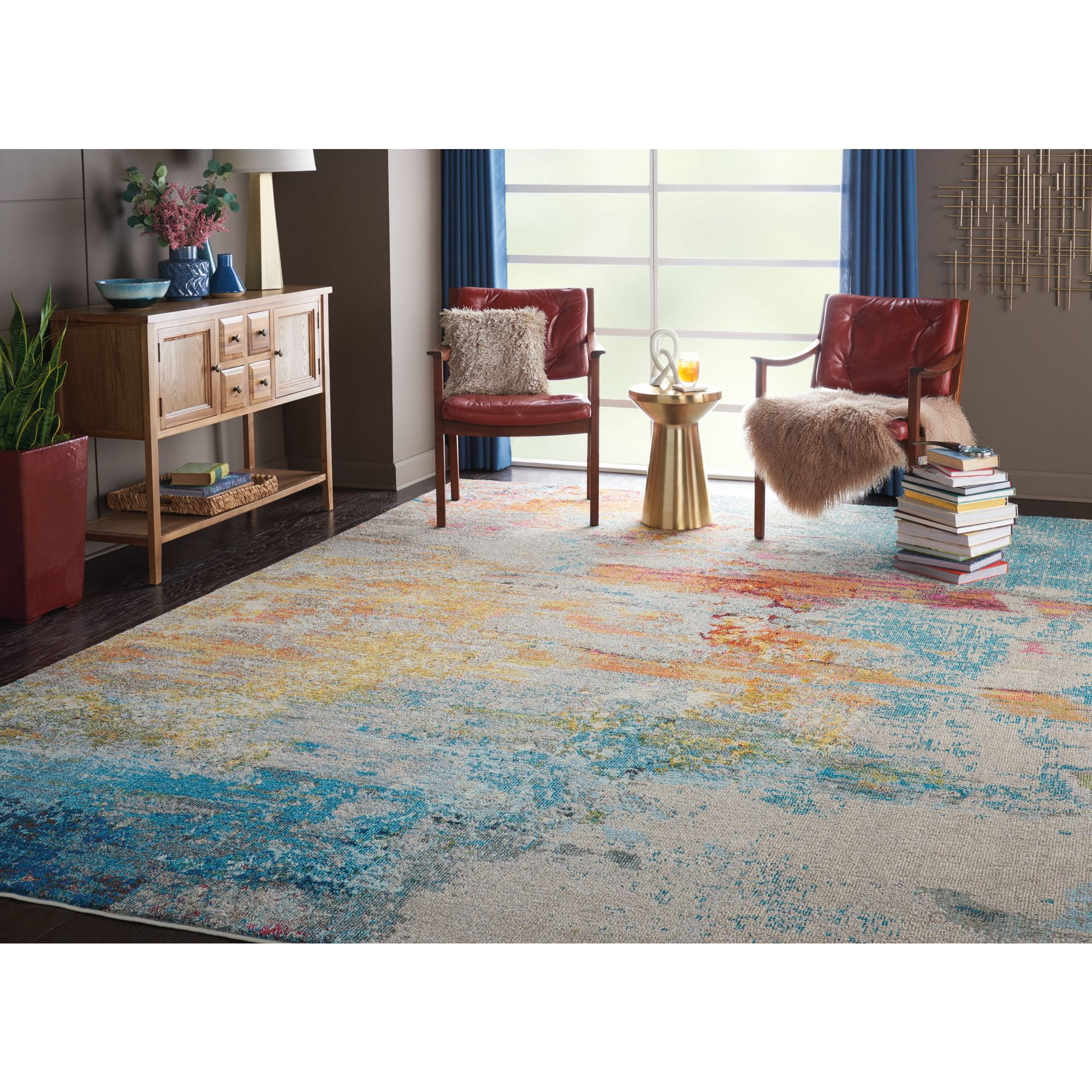 Nourison Celestial CES02 Indoor only Area Rug - Sealife 10' x 14'