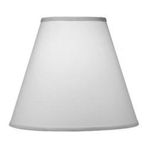 9 x 18 x 13 in. Hardback Empire Lamp Shade, White Butcher Linen
