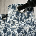 thumbnail image 3 of Ambesonne East Grommet Curtain, Oriental Eastern Flowers, 50" x 84", Dark Blue Grey and Beige, 3 of 6