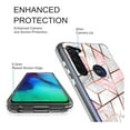 thumbnail image 3 of Rosebono Compatible With Motorola Moto G Fast Case, Bling Glitter Sparkle Laser Polygon Marble Graphic Fashion Cute Colorful Skin Cover Shockproof Case for Motorola Moto G Fast, 3 of 5