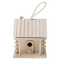 Wooden Bird House for Outside to Paint Outdoor Garden Bird Nesting Box Handmade Birdhouse with Perch for Small Birds