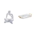 thumbnail image 1 of Figura de lector abstracto,Estatua de pensador abstracto,arte,manualidades,decoraciones,Figuras humanas decorativas para oficina,objetos coleccionables,Bandeja de almacenamiento,Bandeja, 1 of 8