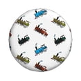 thumbnail image 3 of Rv Spare Tire Cover 14 inch - Train Pattern colorful Tire Covers for Trailers, Adjustable Camper Spare Tire Cover, 3 of 7