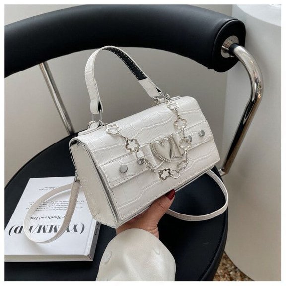 HMSHA Harajuku Gothic Shoulder Bag Woman Metal Punk Moto Biker Style Female Handbags Cross Paper Clip Rabbit Dark Messenger Bag Purses