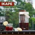 thumbnail image 2 of Fafa-33 .8oz Cafetière à Infusion Froide avec Filtre Amovible, Bec Étanche pour Café Glacé, Thé et Boissons Aromatisées, Pichet Tritan Gain de Place (Marron), 2 of 4