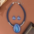 thumbnail image 2 of Bohemian Jewelry Necklace and Earring Set for Women Colorful Resin Bib Necklace and Earrings for Weddings Parties Everyday Wear, 2 of 3