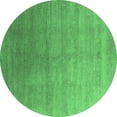 thumbnail image 1 of Ahgly Company Indoor Round Oriental Emerald Green Industrial Area Rugs, 6' Round, 1 of 4