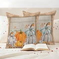 thumbnail image 3 of Orange Pumpkin Fall Outdoor Waterproof Pillow Covers, Thanksgiving Botanical Retro Art Decorative Square Throw Pillowcase Sofa Cushion Sham for Patio/Couch/Chair, 20"x20" 2 Pack, 3 of 8