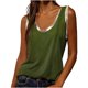 thumbnail image 2 of ICHUANYI Clearance Women Fashion Sexy Sleeveless Vest U-neck Printed Tops Tee Vest Blouse Tops(Army Green, M) ICHUANYI WER2023081016307, 2 of 7