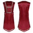 thumbnail image 3 of Aislor Liturgical Dancewear for Women Sleeveless Side Lace-up Church Worship Praise Dance Tunic Dress Burgundy 3XL, 3 of 6