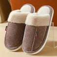 thumbnail image 2 of Warm Knit House Slippers for Women Comfy Memory Foam Fuzzy House Shoes Soft Warm Woman Indoor Bedroom Slides Slip on, 2 of 4