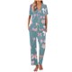 thumbnail image 1 of Sexy Pijama Conjunto para las Mujeres Impreso Bolsillo Pantalones de Manga Corta, Traje Suelto Casual para el Hogar Y el Salón, 1 of 1