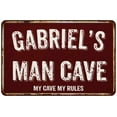 thumbnail image 1 of GABRIEL'S Man Cave Red Grunge Sign Metal 8x12 Decor 108120003402, 1 of 1