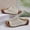 White, variant on Fnooota Womens Slide Sandals , Party Summer Slip On Open Toe Wedge Slides Brown Size 8