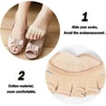 thumbnail image 4 of STONCEL 10 Pairs Cotton Toe Topper Socks for Women Peep Toe Socks Forefoot Socks Toe Cover Half Palm Socks for Pumps and Peas Shoes, 4 of 6