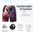 thumbnail image 3 of Fotbe Cute Flower Owl Traje de Baño para Hombre – Shorts de Natación de Secado Rápido con Forro y Bolsillos-3X-Large, 3 of 6