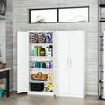 thumbnail image 2 of AUHUP 71" Metal Cabinet with Locking Doors and Adjustable Shelves, White Garage Storage Cabinet for Warehouse, Basement, Home Office, Tool File Storage Utility Cabinets, 2 of 8
