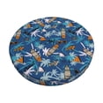 thumbnail image 6 of Uemuo Hawaiian Style Pattern Round Bar Stool Seat Covers Washable Stool Cushion Slipcover Elastic Bar Chair Covers-12 inch, 6 of 7