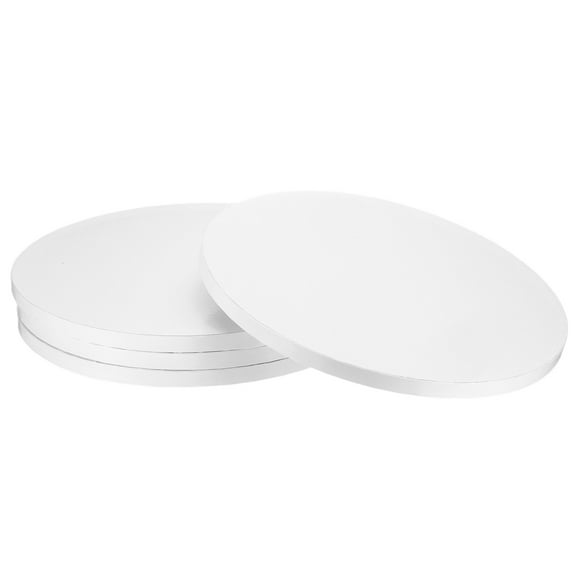 1 Set Cake Boards, 10 Inch/12 inch Round Cake Drum Circle Cake Base Grease Proof Pastry Board Silver