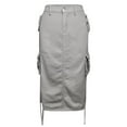 thumbnail image 5 of Sngxgn Women's Elastic Waist Stretch Bodycon Midi Pencil Skirt(Grey,M), 5 of 6