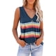 thumbnail image 1 of Tie Dye sin mangas cuello en V camisetas sin mangas para mujer verano lindo estampado suelto ajuste entrenamiento atlético Yoga camisas Fokelyi WRHS-231-2, 1 of 1