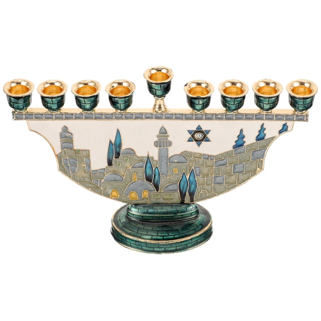 BRIGHTFUFU Candelera de Menorah Candelabra Candelabra Hanukkah Candelador para decoración del hogar