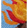 thumbnail image 3 of Indoor/Outdoor Hooked Pillow, Campfire Pillow 18"x18", 3 of 3