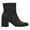 Black/Black Leather, variant on Women's Evelyn Half Length Boots, Oak Brown Leather, 7.5 Women