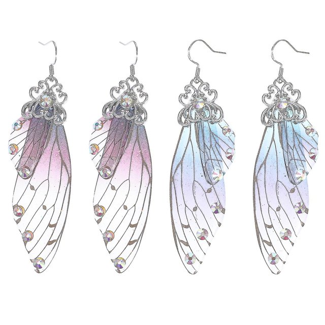 Pendientes temáticos de alas de mariposas YONGSHENG Color surtido