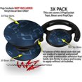 thumbnail image 2 of Decal Style Vinyl Skin Wrap 3 Pack for PopSockets Bokeh Music Blue (POPSOCKET NOT INCLUDED) by WraptorSkinz, 2 of 3