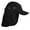 Black, variant on Top Headwear Vacationer Flap Hat With Full Neck Cover - Beige