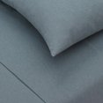 thumbnail image 6 of Mellanni Jersey Sheet Set 4 Piece 100% Cotton Deep Pocket Bed Sheets and Pillowcases, Full, Spa Blue Heather, 6 of 9