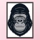 thumbnail image 1 of Cuadros Decorativos Bordado completo Hilo de algodón ecológico 14CT Kit de punto de cruz Kingkong contado (DA698) Wdftyju embutido en tela, 1 of 9