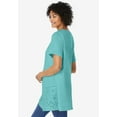 thumbnail image 3 of Woman Within Plus Size Embroidered Eyelet Pintucked Tunic, 3 of 5