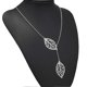 thumbnail image 4 of Double Leaves U Pendant Necklace, Premium Craftsmanship, Great for Holidays, 4 of 4