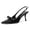 Black, variant on Square Toe Slingback Heels for Women Cute Bow Heels Wedding Pumps
