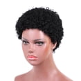 thumbnail image 2 of Mujeres afroamericanas Afro cabello corto negro pelucas Zulema Las mujeres pelucas de cabello humano, 2 of 8