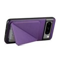 thumbnail image 2 of SaniMore for Google Pixel 7 Case, PU Leather Skin & Rugged PC Backplane Card Slots [Up to 2] Shockproof Anti-fall Flip Kickstand Slim Lightweight Business Shell for Google Pixel 7, Purple, 2 of 5