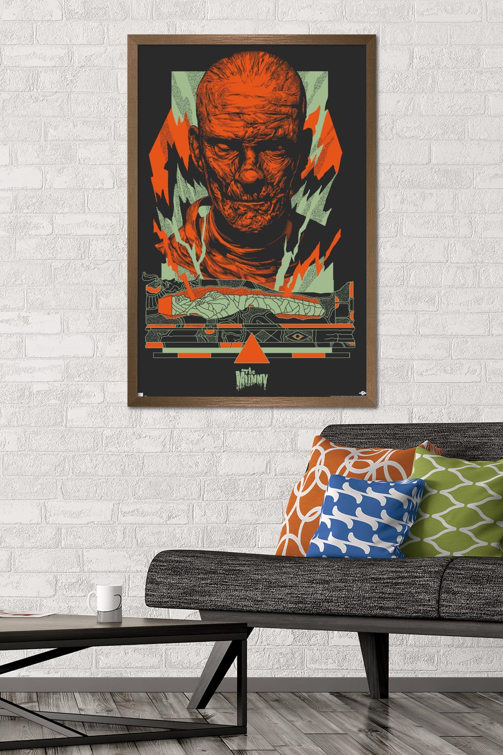The Mummy - Illustration Wall Poster, 22.375" x 34" Framed