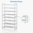 thumbnail image 2 of Bextsrack Shoe Rack,4-Tier Storage Organizer for Shoes, Silver, 2 of 6