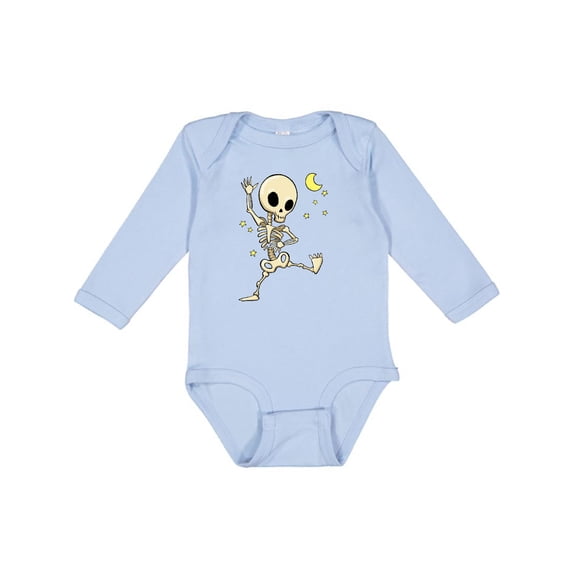 Inktastic Cute Dancing Skeleton Boys or Girls Long Sleeve Baby Bodysuit