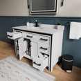 thumbnail image 4 of 48" White Bathroom Vanity With Cultured Marble Surface And Faucet - Scratch- Stain-, 6 Drawers & 1 Cabinet For Ample Space, Soft Close Door 48 In. Bath Top Long-lasting Scratch-, Generous Storage,, 4 of 6