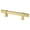 Modern Brushed Gold, variant on 96 mm Center to Center Rivet Rebel Cabinet Pull, Modern Brushed Gold