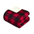 thumbnail image 3 of Mainstays Buffalo Plaid Cozy Flannel Reverse to Super Soft Sherpa Comforter Set, Full/Queen, 3 of 5