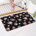 thumbnail image 4 of Pioneer Flower Floral Print Pattern Bathroom Rugs Mat, Non Slip Microfiber Bathroom Rug with Rubber Backing, Soft Mats for Bathroom Floor Tub Shower, 17"x30", 4 of 5